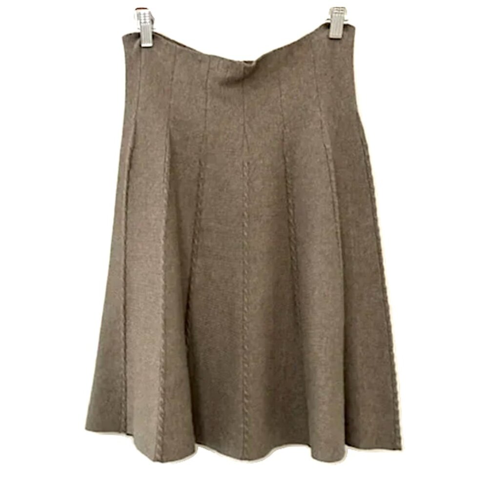 Max Studio - Midi Tan Braid Knit Skirt